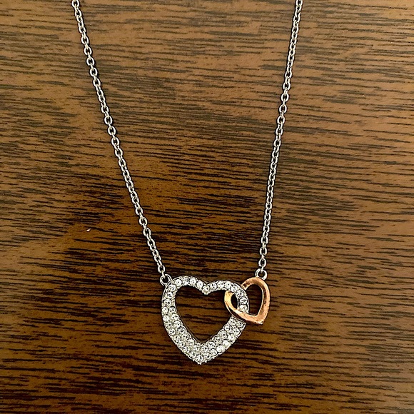 Sterling Silver 16 Inch Cable Heart Pendant Necklace - Picture 2 of 3